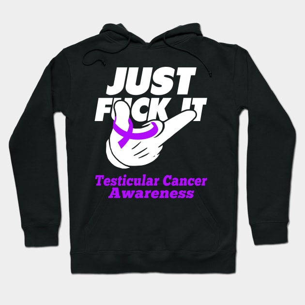 Testicular Cancer Awareness Warrior Support Testicular Cancer Gifts Hoodie by ThePassion99